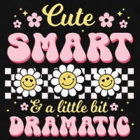 Cute Smart And A Little Bit Dramatic Retro  Ladies PosiCharge Tri-Blend Wicking Tank