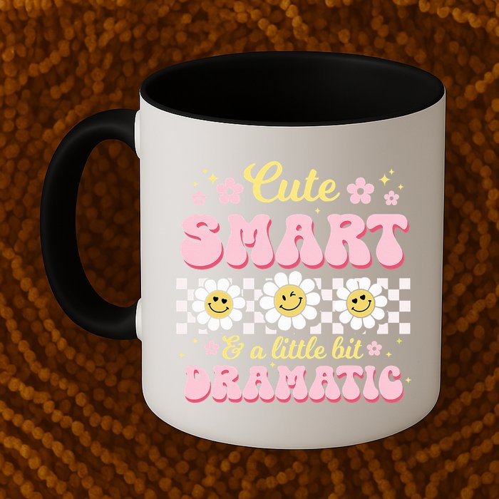 Cute Smart And A Little Bit Dramatic Retro  Mug