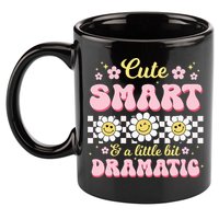 Cute Smart And A Little Bit Dramatic Retro  11oz C Handle Ceramic Mug