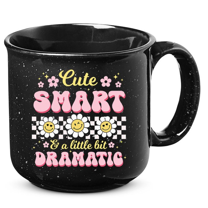 Cute Smart And A Little Bit Dramatic Retro  15oz Campfire Ceramic Mug