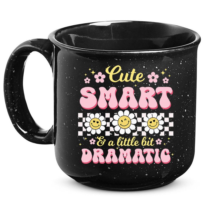 Cute Smart And A Little Bit Dramatic Retro  15oz Campfire Ceramic Mug
