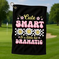 Cute Smart And A Little Bit Dramatic Retro  Golf Towel