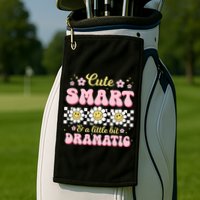 Cute Smart And A Little Bit Dramatic Retro  Golf Towel