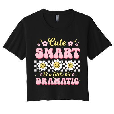 Cute Smart And A Little Bit Dramatic Retro  Crop Top