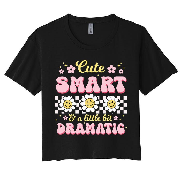 Cute Smart And A Little Bit Dramatic Retro  Crop Top