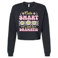 Cute Smart And A Little Bit Dramatic Retro  Cropped Pullover Crew