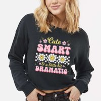 Cute Smart And A Little Bit Dramatic Retro  Cropped Pullover Crew