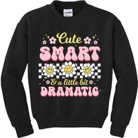 Cute Smart And A Little Bit Dramatic Retro  Kids Sweatshirt