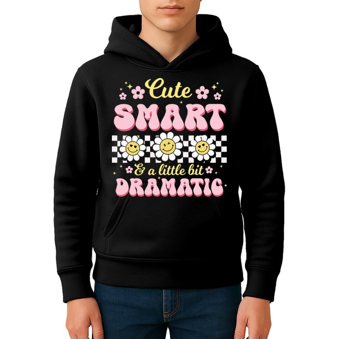 Cute Smart And A Little Bit Dramatic Retro  Kids Hoodie