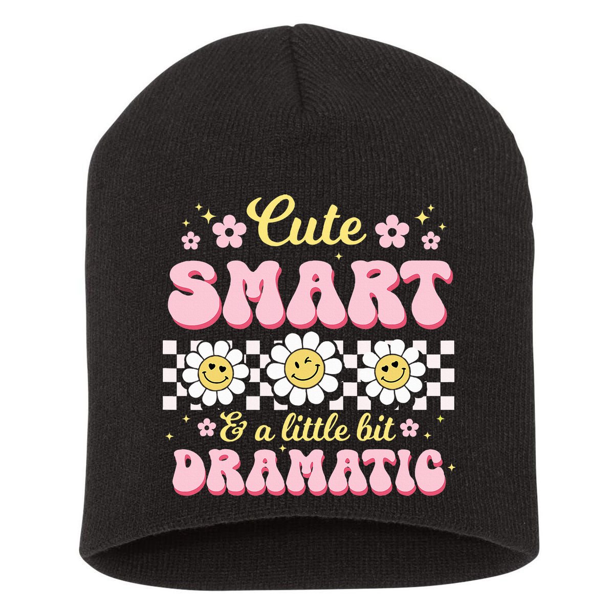 Cute Smart And A Little Bit Dramatic Retro  Short Acrylic Beanie