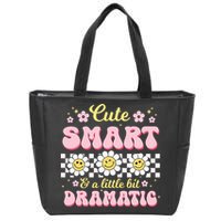 Cute Smart And A Little Bit Dramatic Retro  Zip Tote Bag