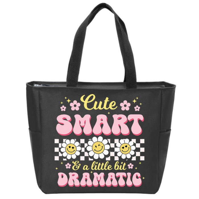 Cute Smart And A Little Bit Dramatic Retro  Zip Tote Bag