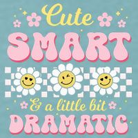 Cute Smart And A Little Bit Dramatic Retro  Sueded Cloud Jersey T-Shirt