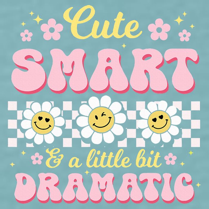 Cute Smart And A Little Bit Dramatic Retro  Sueded Cloud Jersey T-Shirt