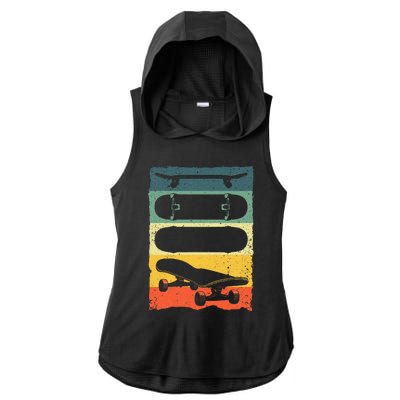 Cool Skateboard Art For Skateboarding Skateboarder Ladies PosiCharge Tri-Blend Wicking Draft Hoodie Tank