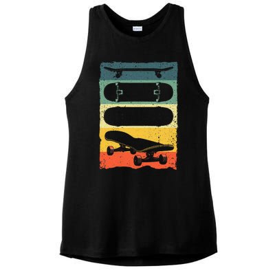 Cool Skateboard Art For Skateboarding Skateboarder Ladies PosiCharge Tri-Blend Wicking Tank