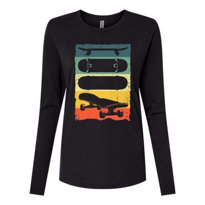 Cool Skateboard Art For Skateboarding Skateboarder Womens Cotton Relaxed Long Sleeve T-Shirt