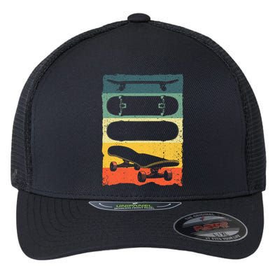 Cool Skateboard Art For Skateboarding Skateboarder Flexfit Unipanel Trucker Cap