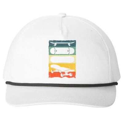 Cool Skateboard Art For Skateboarding Skateboarder Snapback Five-Panel Rope Hat