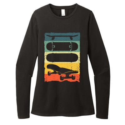 Cool Skateboard Art For Skateboarding Skateboarder Womens CVC Long Sleeve Shirt