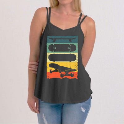 Cool Skateboard Art For Skateboarding Skateboarder Women's Strappy Tank