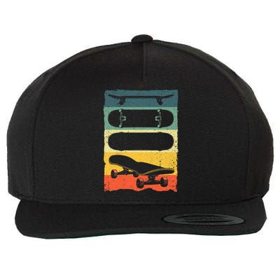 Cool Skateboard Art For Skateboarding Skateboarder Wool Snapback Cap