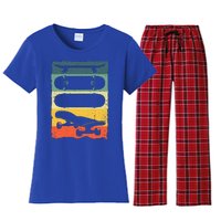 Cool Skateboard Art For Skateboarding Skateboarder Women's Flannel Pajama Set