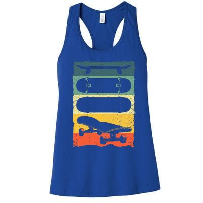 Cool Skateboard Art For Skateboarding Skateboarder Women's Racerback Tank