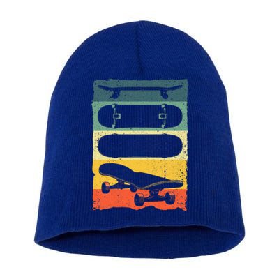 Cool Skateboard Art For Skateboarding Skateboarder Short Acrylic Beanie