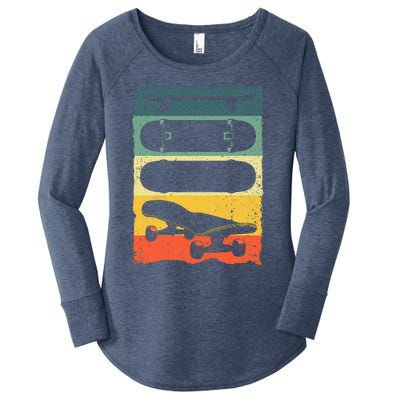 Cool Skateboard Art For Skateboarding Skateboarder Women's Perfect Tri Tunic Long Sleeve Shirt