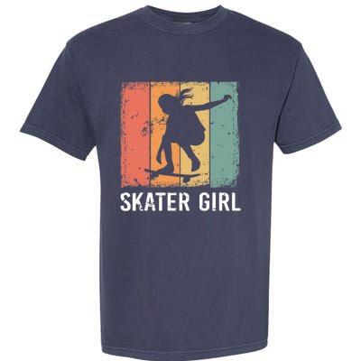 Cool Skater Art Wo Girls Skateboarding Skateboard Skating Garment-Dyed Heavyweight T-Shirt