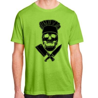 Chef Skull And Crossbones Knives Funny Culinary Chef Gift Adult ChromaSoft Performance T-Shirt