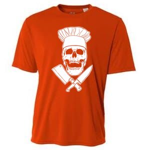 Chef Skull And Crossbones Knives Funny Culinary Chef Gift Cooling Performance Crew T-Shirt