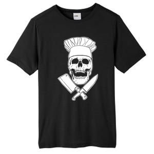 Chef Skull And Crossbones Knives Funny Culinary Chef Gift Tall Fusion ChromaSoft Performance T-Shirt