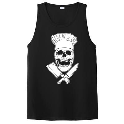 Chef Skull And Crossbones Knives Funny Culinary Chef Gift PosiCharge Competitor Tank