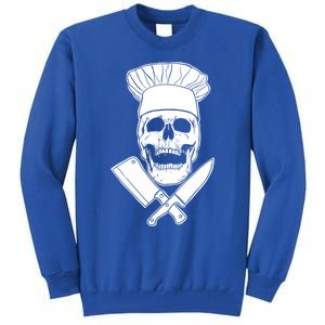 Chef Skull And Crossbones Knives Funny Culinary Chef Gift Tall Sweatshirt