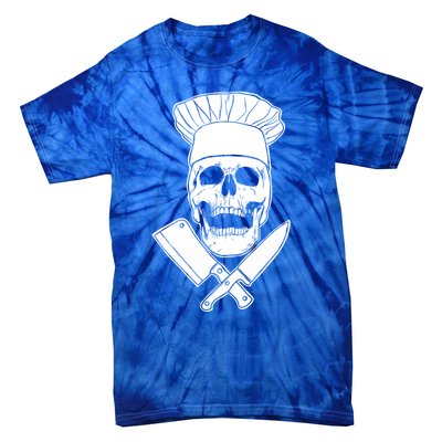 Chef Skull And Crossbones Knives Funny Culinary Chef Gift Tie-Dye T-Shirt