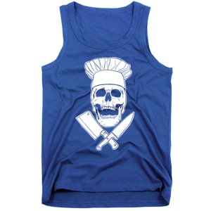 Chef Skull And Crossbones Knives Funny Culinary Chef Gift Tank Top