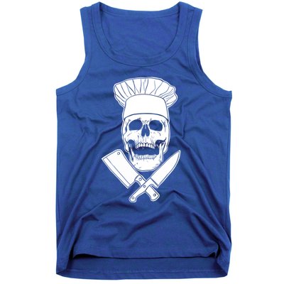 Chef Skull And Crossbones Knives Funny Culinary Chef Gift Tank Top