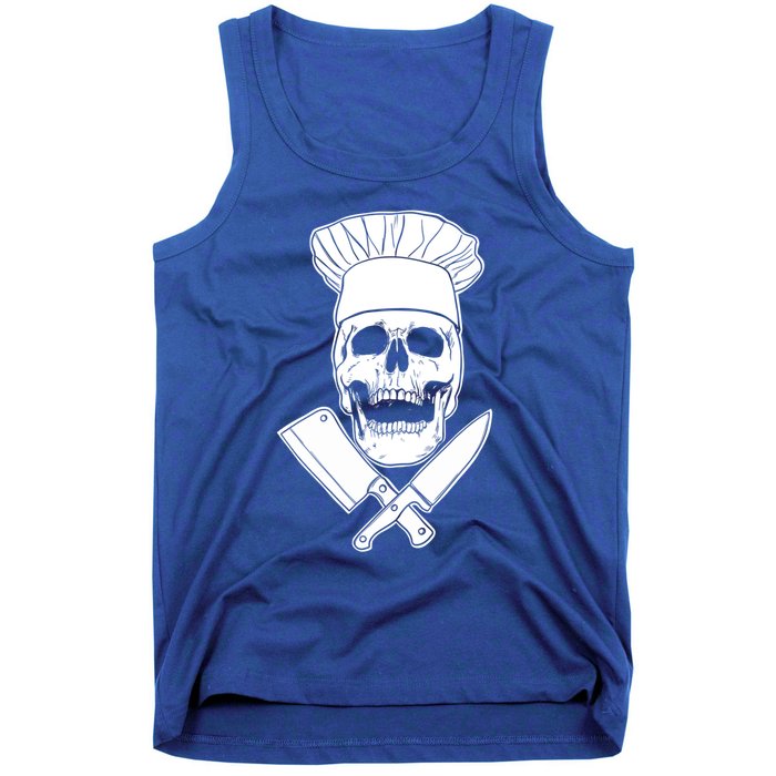 Chef Skull And Crossbones Knives Funny Culinary Chef Gift Tank Top