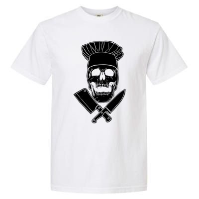 Chef Skull And Crossbones Knives Funny Culinary Chef Gift Garment-Dyed Heavyweight T-Shirt