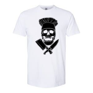 Chef Skull And Crossbones Knives Funny Culinary Chef Gift Softstyle CVC T-Shirt