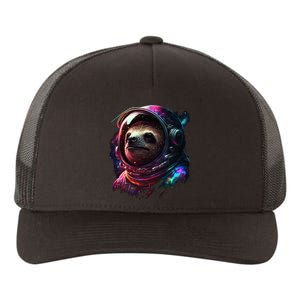 cute Sloth Astronaut in Space Suit Colorful Cosmos Yupoong Adult 5-Panel Trucker Hat