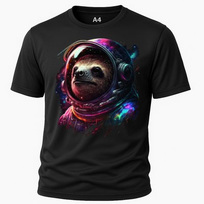 cute Sloth Astronaut in Space Suit Colorful Cosmos Performance Shirt