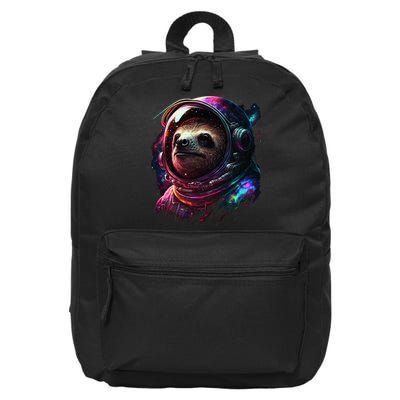 cute Sloth Astronaut in Space Suit Colorful Cosmos 16 in Basic Backpack
