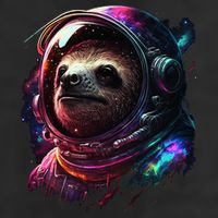 cute Sloth Astronaut in Space Suit Colorful Cosmos Tumbler