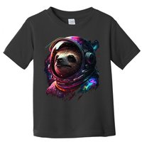 cute Sloth Astronaut in Space Suit Colorful Cosmos Toddler T-Shirt