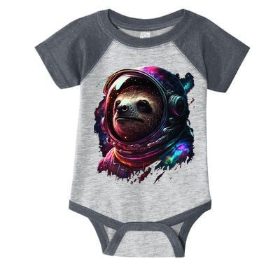 cute Sloth Astronaut in Space Suit Colorful Cosmos Infant Baby Jersey Bodysuit