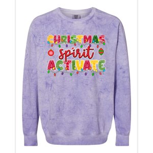 Christmas Spirit Activate Funny Christmas Xmas Gift Colorblast Crewneck Sweatshirt