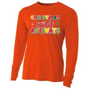 Christmas Spirit Activate Funny Christmas Xmas Gift Cooling Performance Long Sleeve Crew